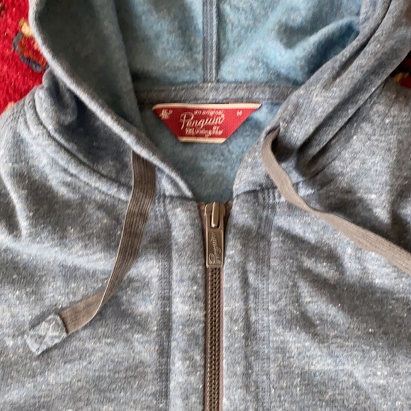 Soft Blue Zip Up Hoodie - Picture 3 of 6